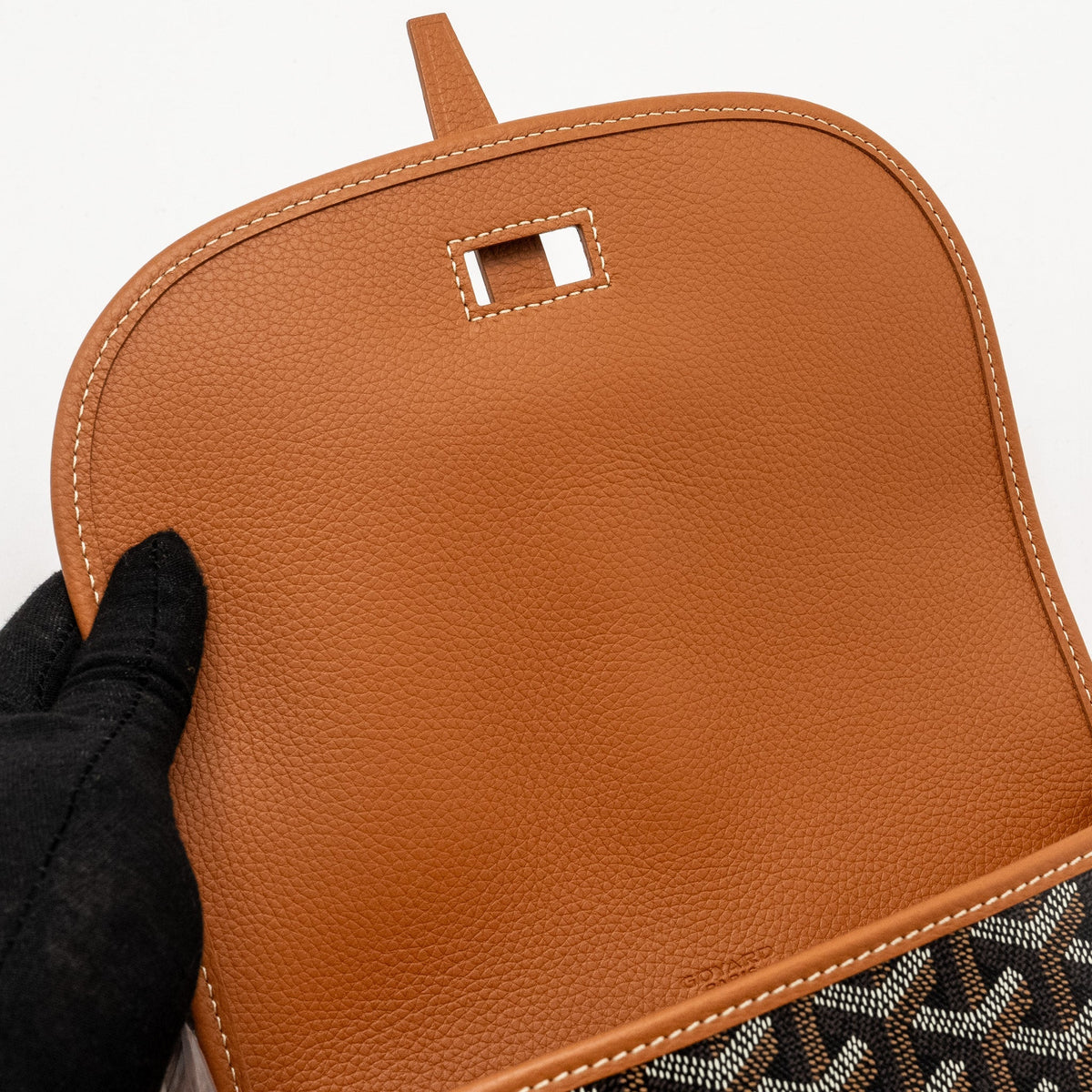 Goyard Belvedere PM Messenger Bag – Black & Tan Goyardine Canvas & Calfskin, Silver Hardware