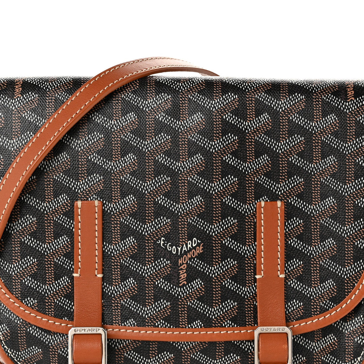 GOYARD Goyardine Belvedere PM Messenger Bag – Black / Gold