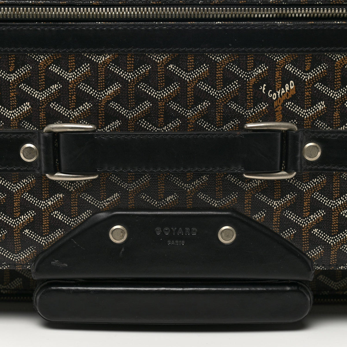 Goyard Trolley MM Rolling Suitcase – Black Goyardine Canvas