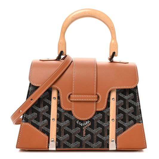 GOYARD Goyardine Structure Mini Saigon – Black / Gold