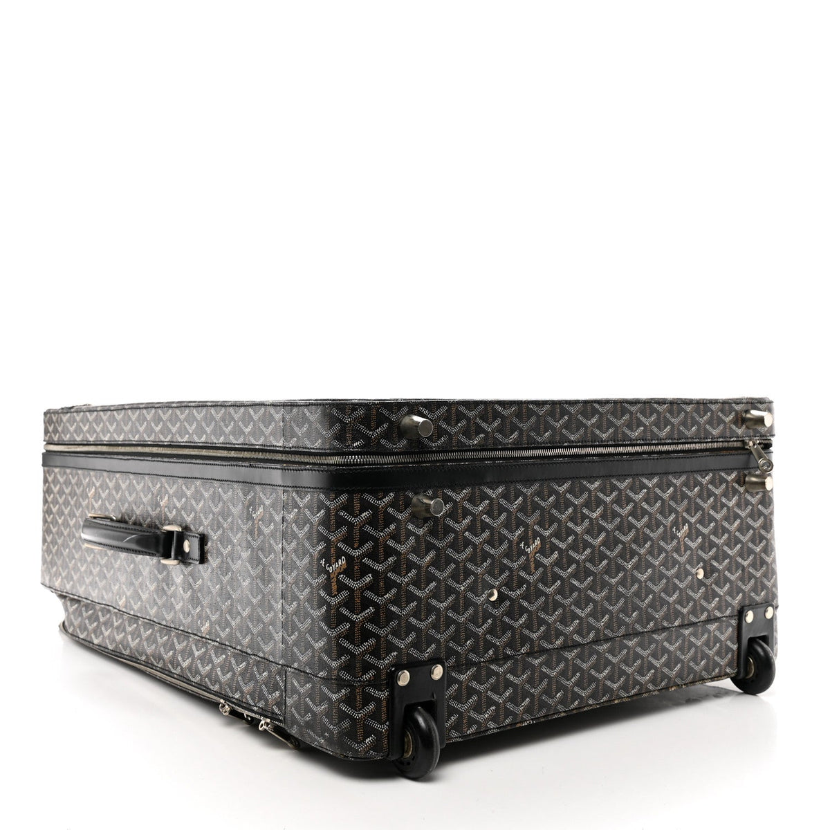 Goyard Trolley MM Rolling Suitcase – Black Goyardine Canvas