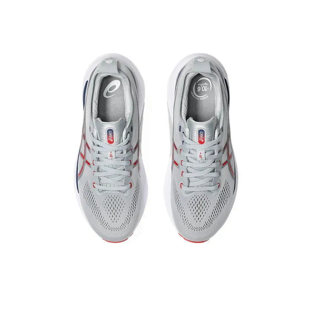 ASICS GEL-KAYANO 31 Running Shoes – Piedmont Grey / Classic Red | EU Sizing