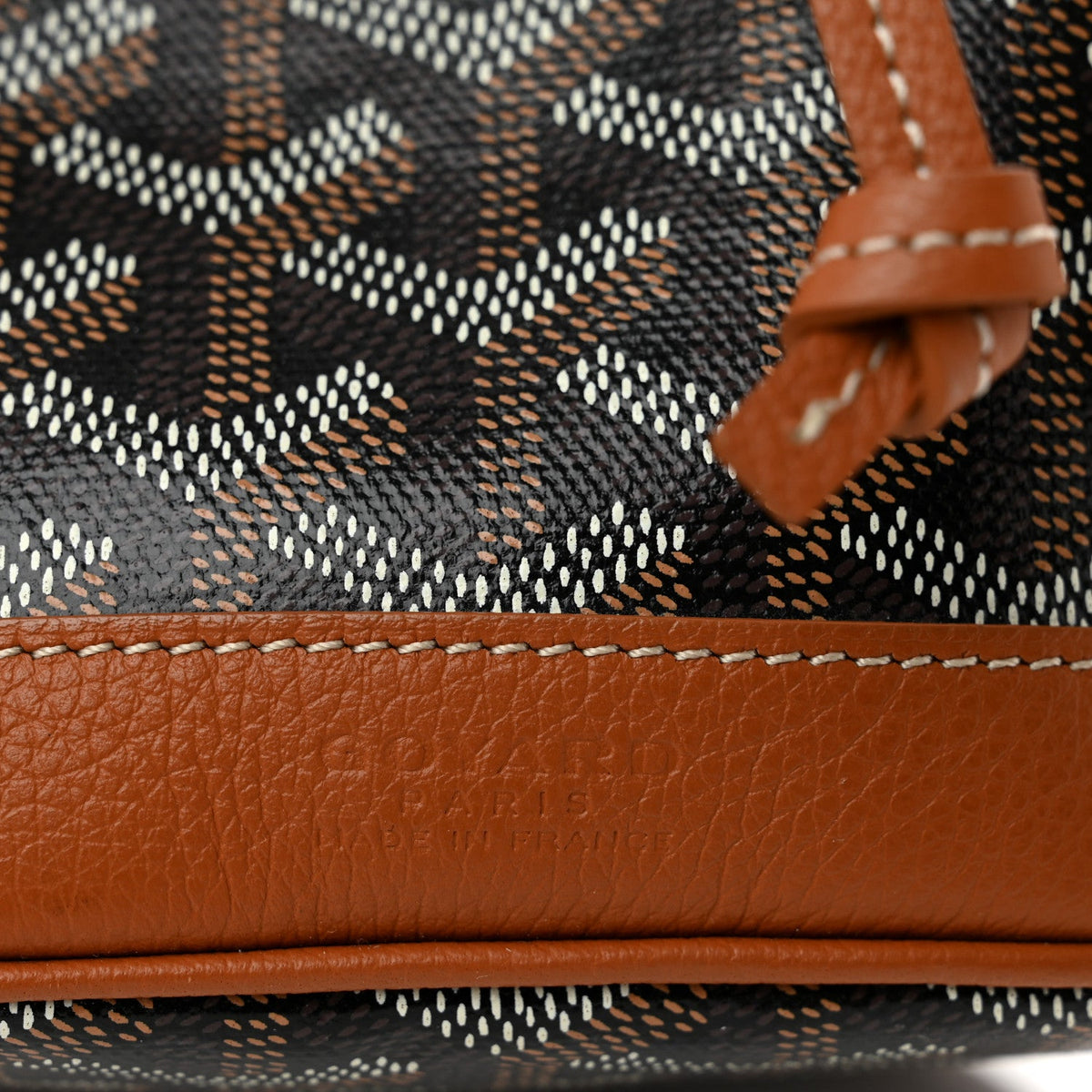 GOYARD Goyardine Petit Flot Mini Bucket Bag – Black / Gold