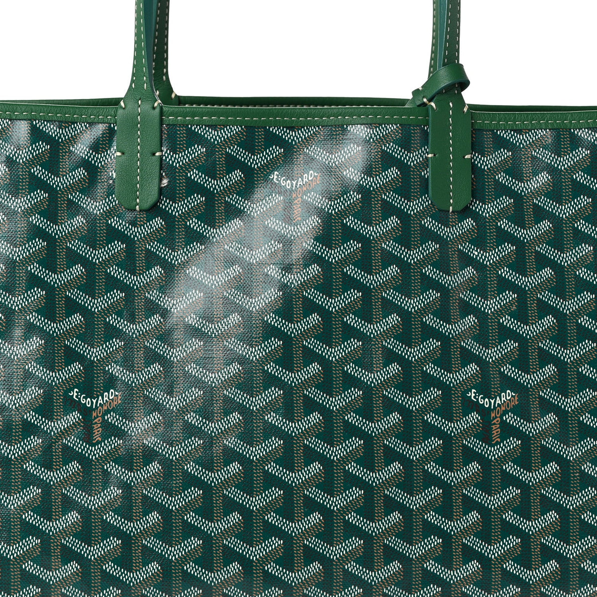 GOYARD Goyardine Reversible Anjou PM Tote – Green