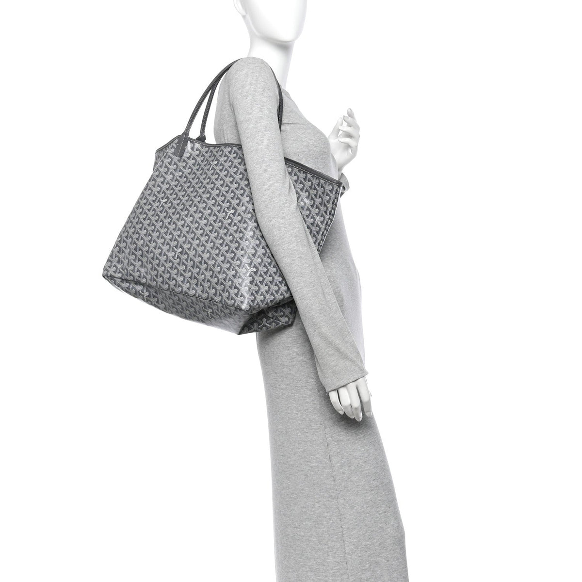 GOYARD Goyardine Saint Louis GM Tote Bag – Grey