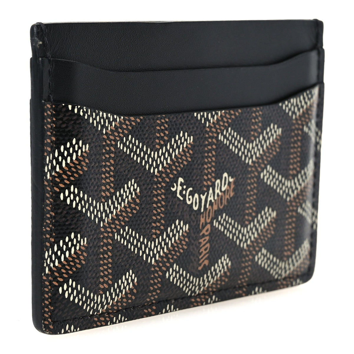 GOYARD Goyardine Saint Sulpice Card Holder – Black