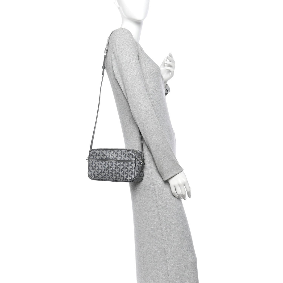 GOYARD Goyardine Sac Cap Vert Crossbody Bag – Grey