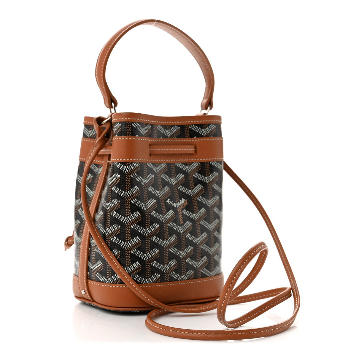 GOYARD Goyardine Petit Flot Mini Bucket Bag – Black / Gold