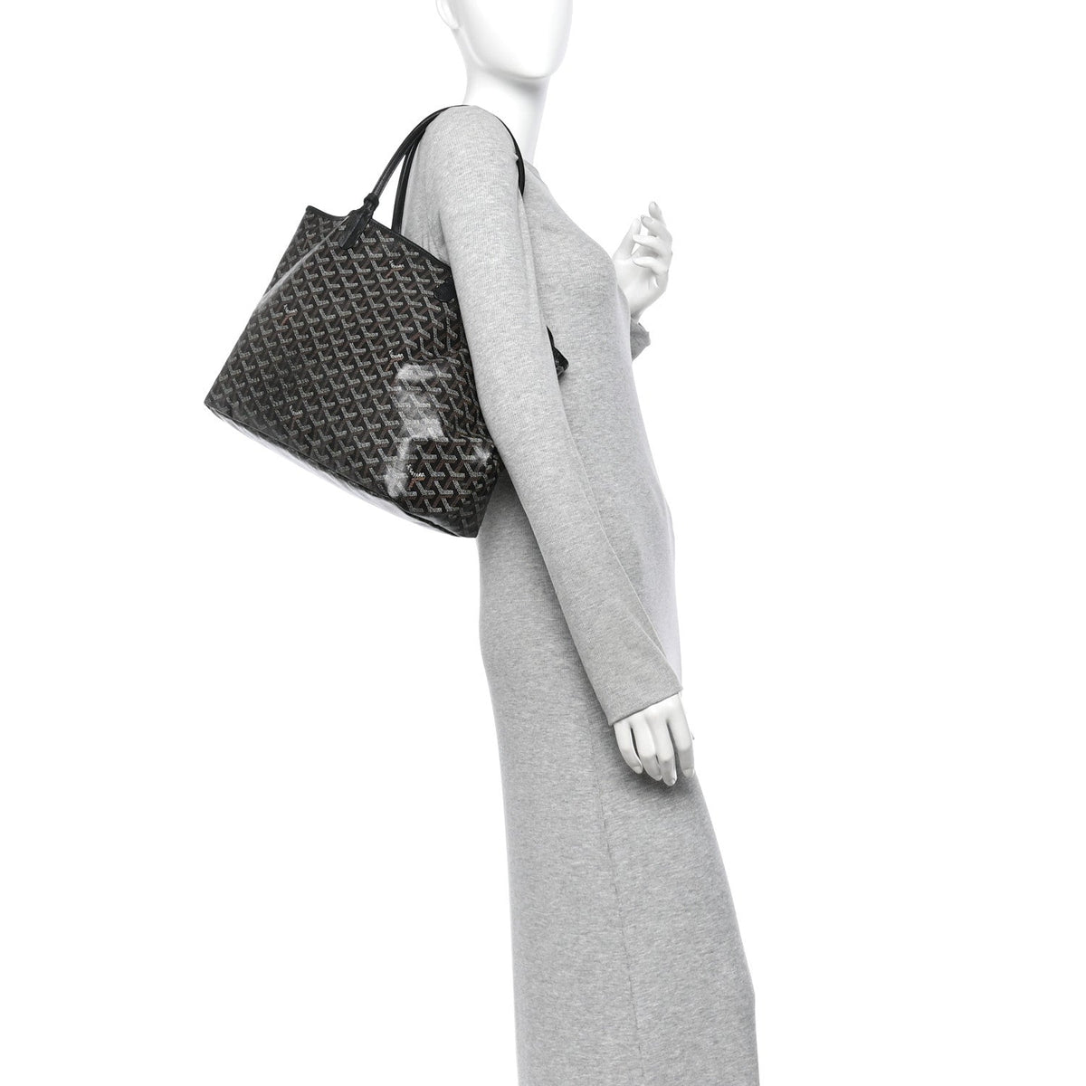 GOYARD Goyardine Saint Louis PM Tote Bag – Black