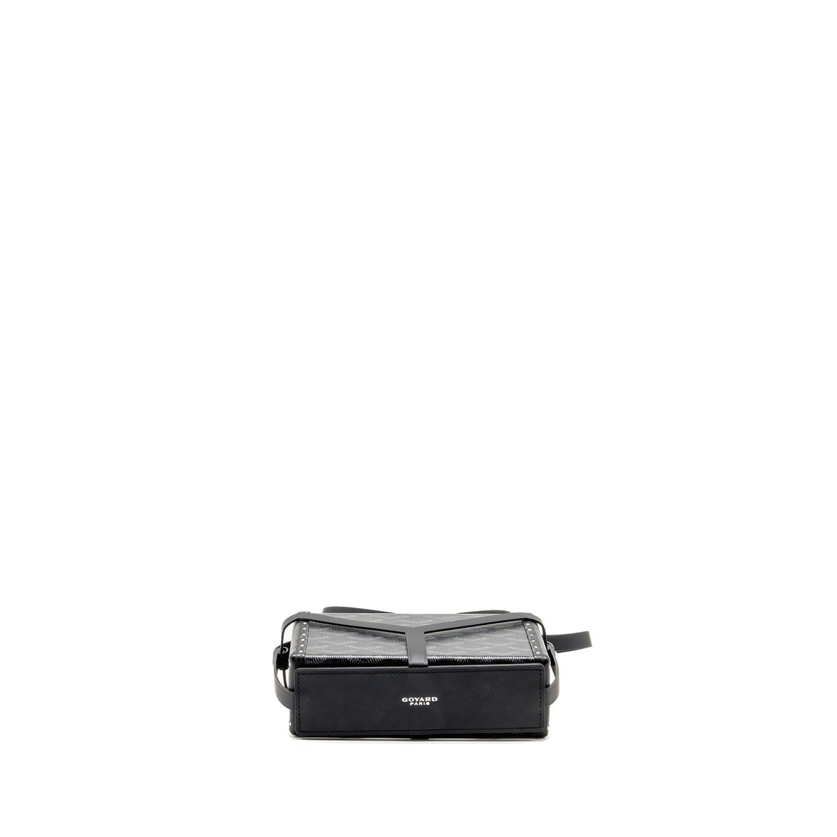 Goyard Minaüdière Trunk Bag – Black Goyardine Canvas, Silver Hardware