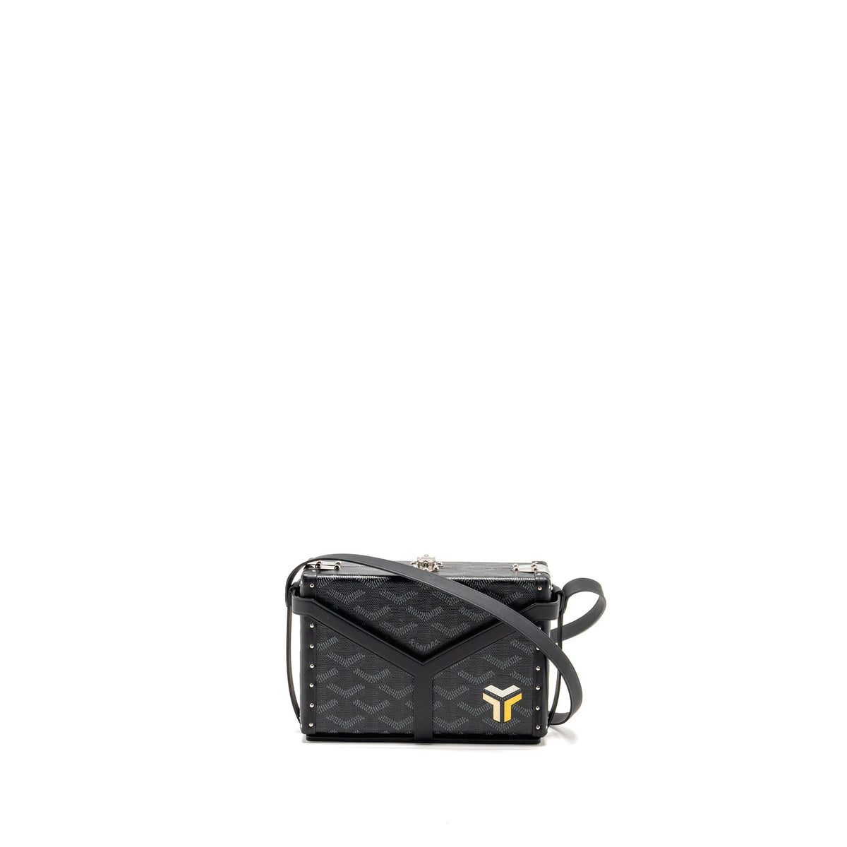 Goyard Minaüdière Trunk Bag – Black Goyardine Canvas, Silver Hardware