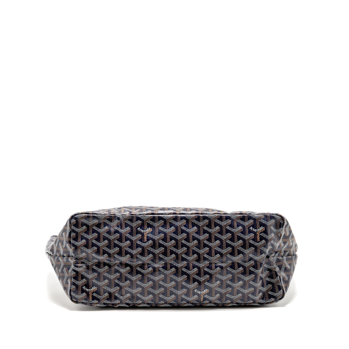 Goyard Saint Louis PM Tote Bag – Navy Blue Goyardine Canvas & Calfskin, Silver Hardware