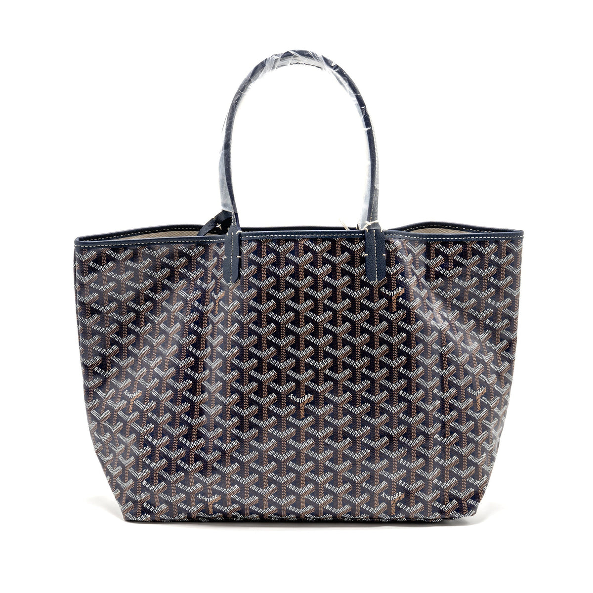 Goyard Saint Louis PM Tote Bag – Navy Blue Goyardine Canvas & Calfskin, Silver Hardware