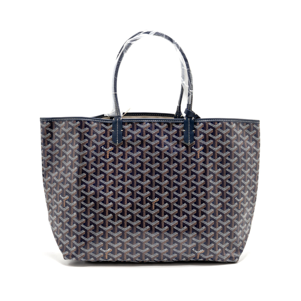 Goyard Saint Louis PM Tote Bag – Navy Blue Goyardine Canvas & Calfskin, Silver Hardware