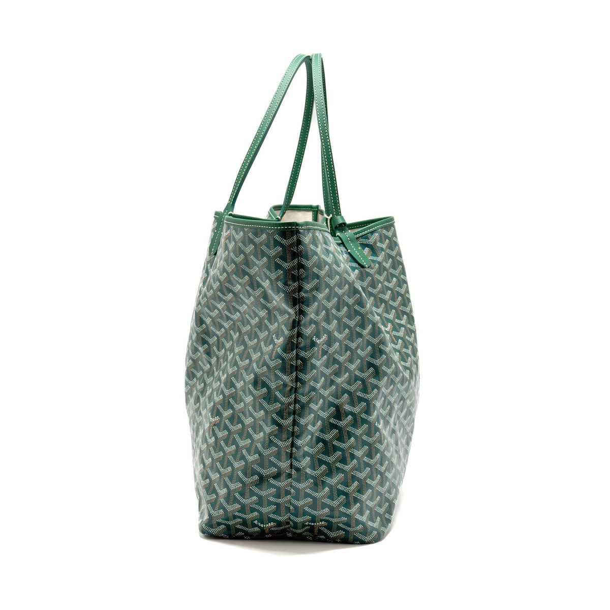 Goyard Saint Louis Tote GM – Green Goyardine Canvas & Calfskin, Silver Hardware