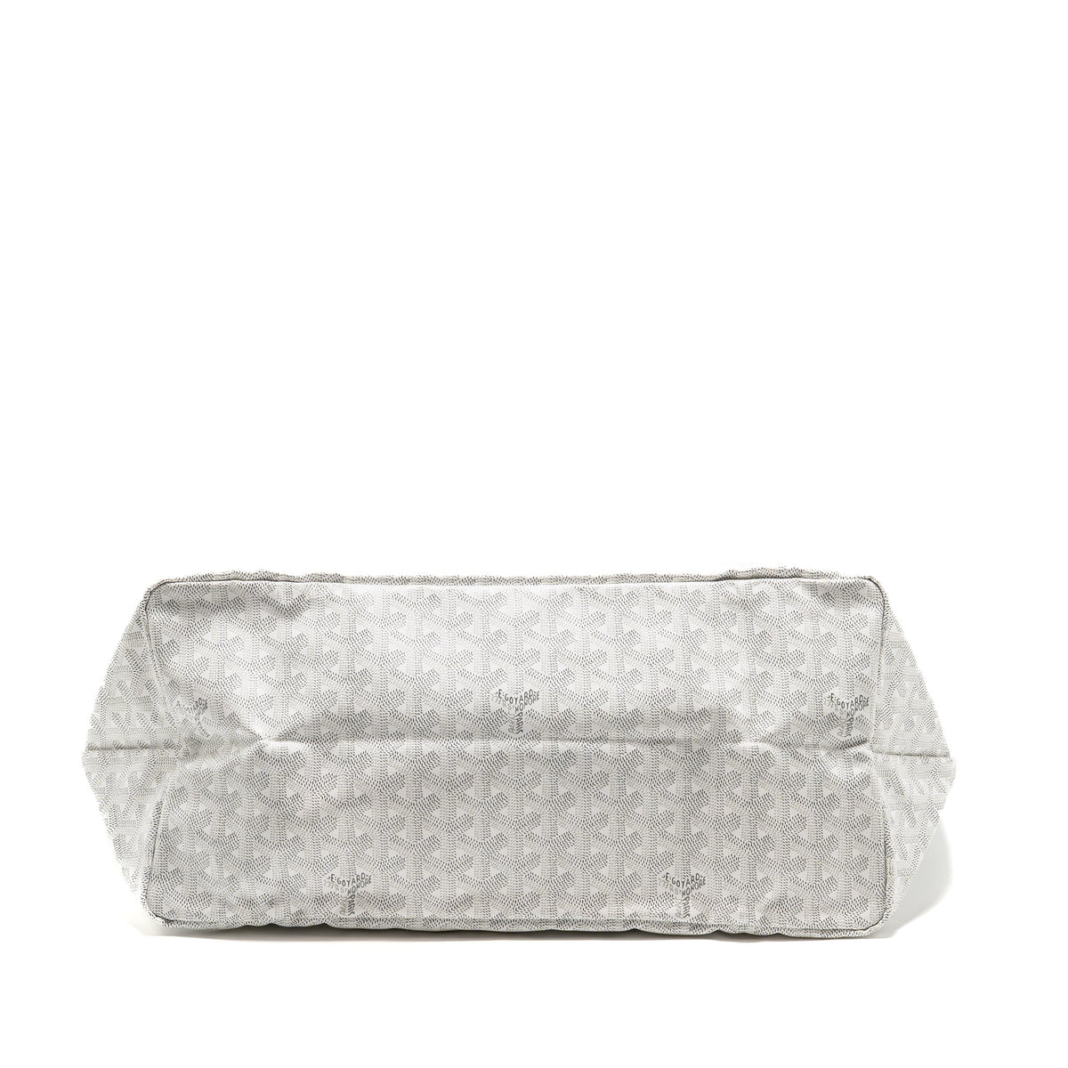 Goyard Saint Louis Tote GM – White Goyardine Canvas & Calfskin, Silver Hardware