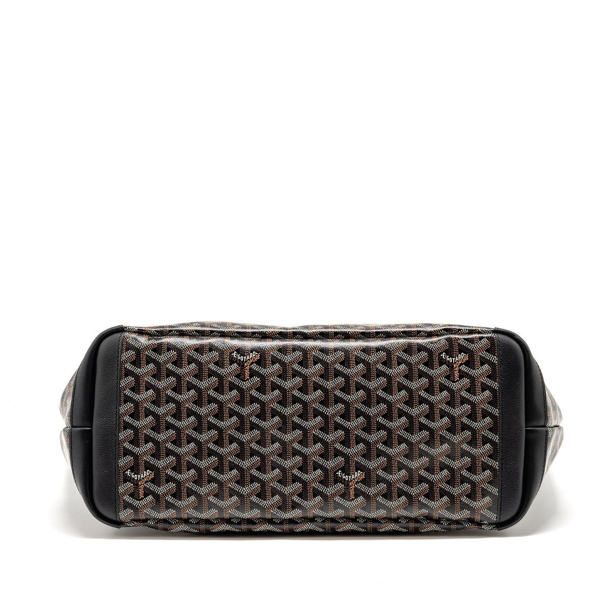 Goyard Artois MM Handbag – Black Goyardine Canvas & Calfskin, Silver Hardware