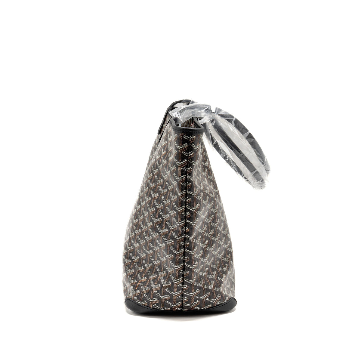 Goyard Artois MM Handbag – Black Goyardine Canvas & Calfskin, Silver Hardware