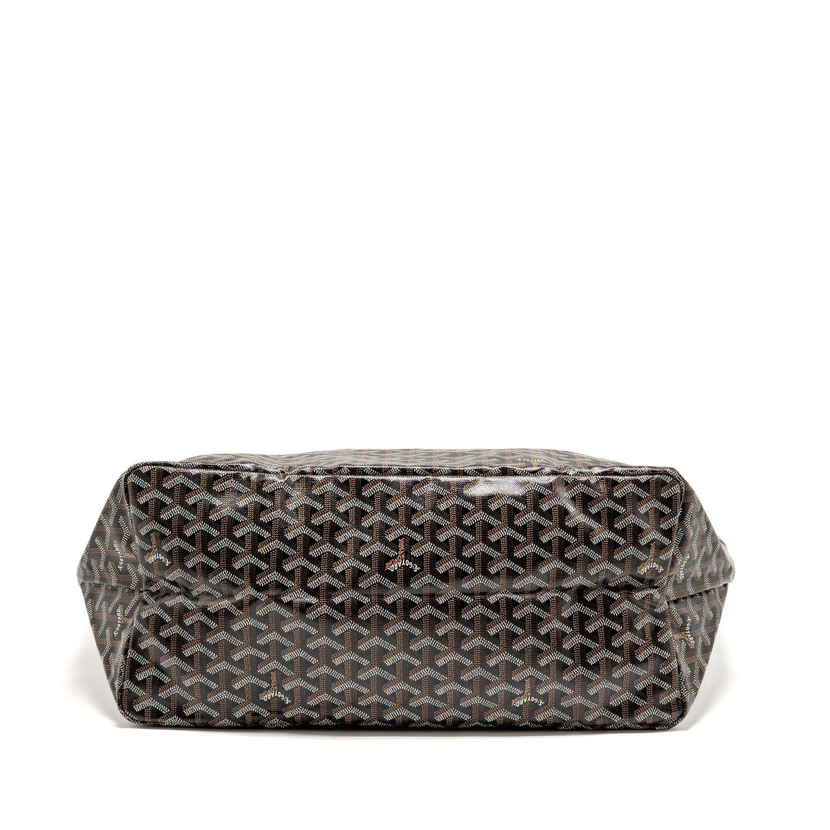 Goyard Saint Louis GM Tote Bag – Black & Brown Goyardine Canvas & Leather, Silver Hardware