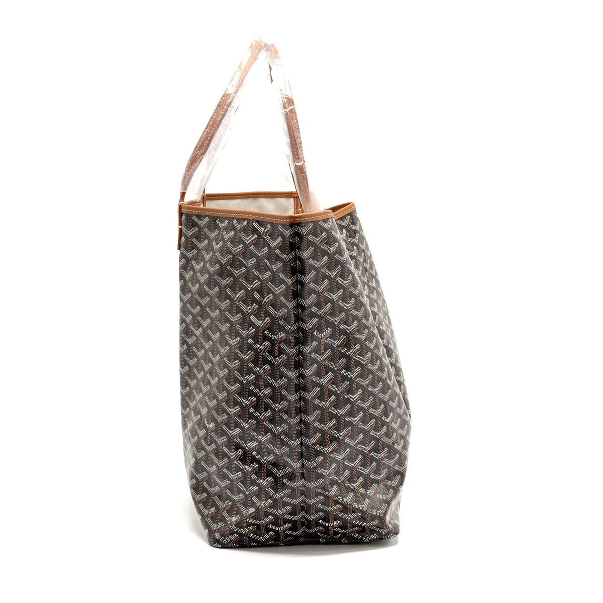Goyard Saint Louis GM Tote Bag – Black & Brown Goyardine Canvas & Leather, Silver Hardware