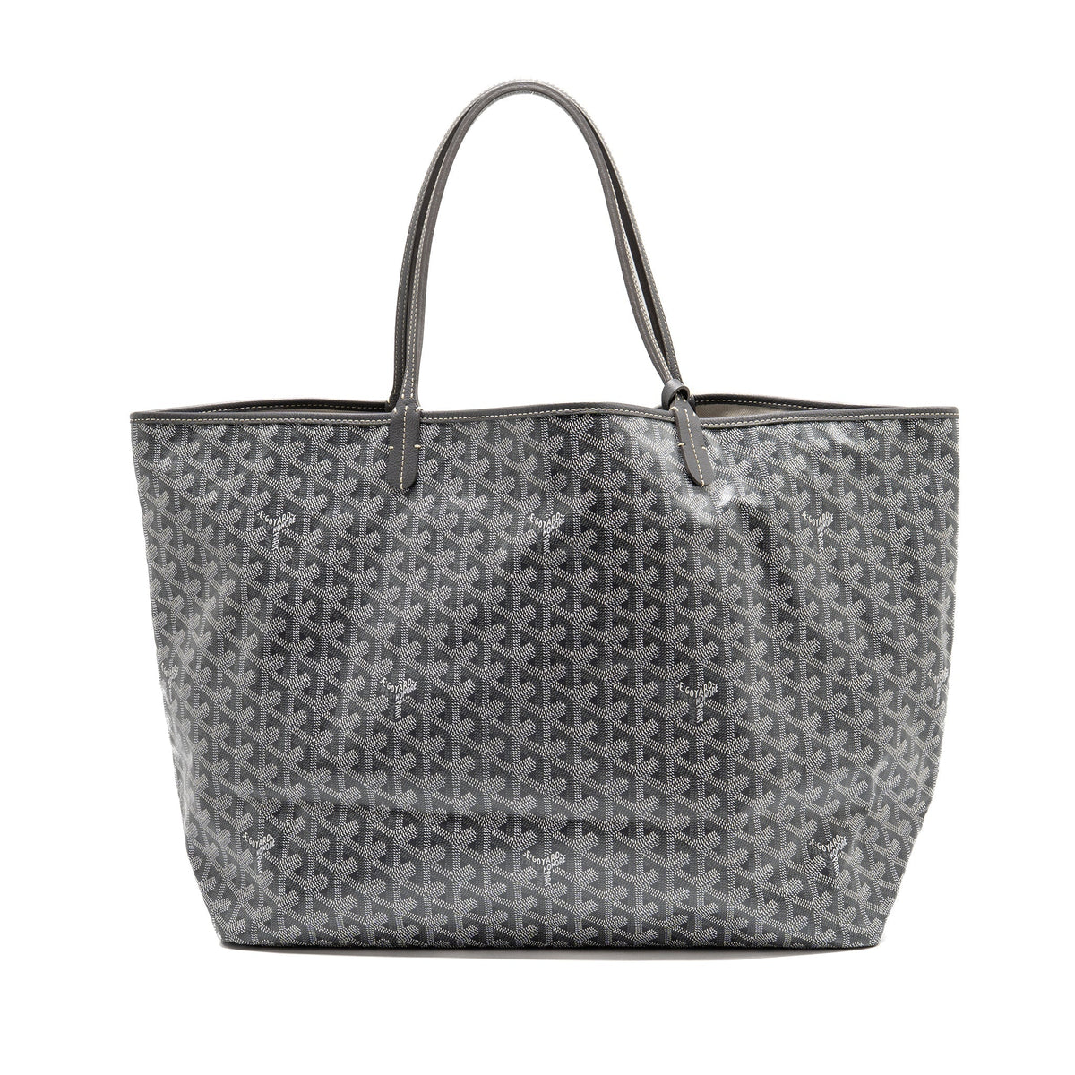 Goyard Saint Louis Tote GM – Grey Goyardine Canvas & Leather, Silver Hardware