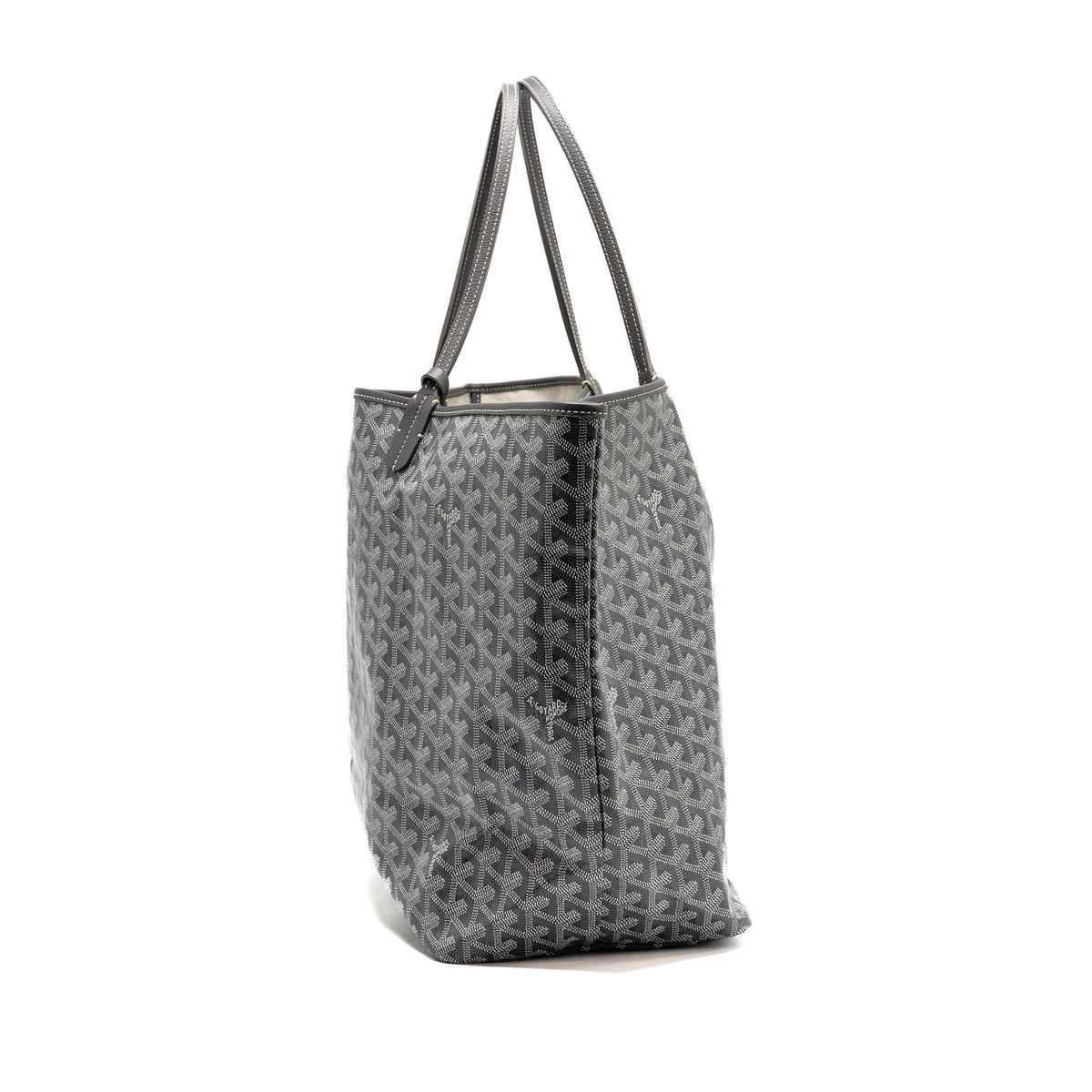 Goyard Saint Louis Tote GM – Grey Goyardine Canvas & Leather, Silver Hardware