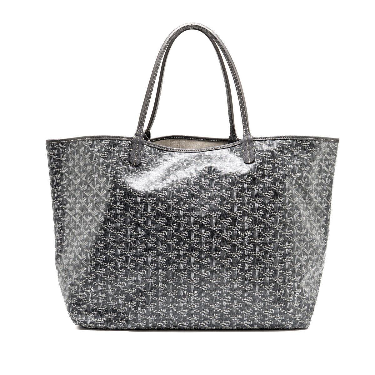 Goyard Saint Louis Tote GM – Grey Goyardine Canvas & Leather, Silver Hardware