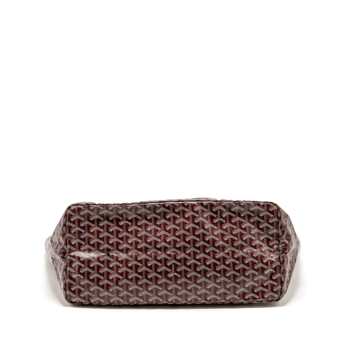 Goyard Saint Louis GM Tote Bag – Burgundy Goyardine Canvas & Calfskin, Silver Hardware