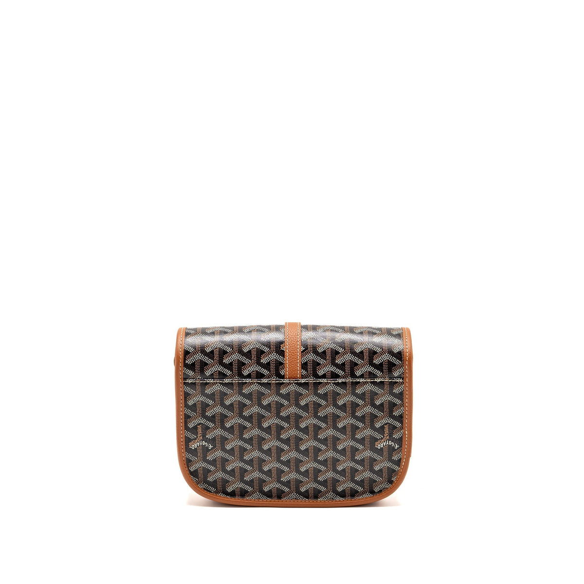 Goyard Belvedere PM Messenger Bag – Black & Tan Goyardine Canvas & Calfskin, Silver Hardware