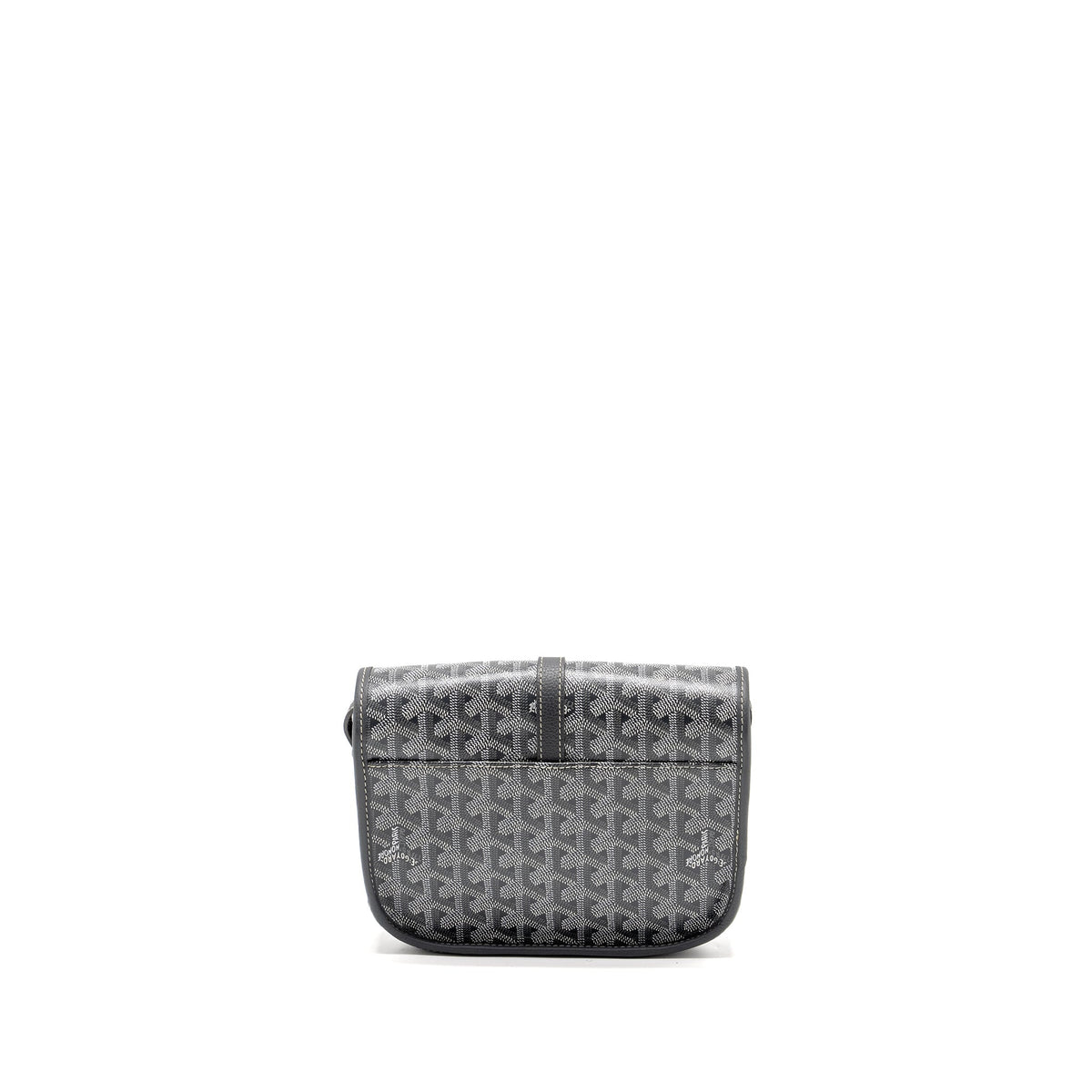 Goyard Belvedere PM Messenger Bag – Grey Goyardine Canvas & Calfskin, Silver Hardware