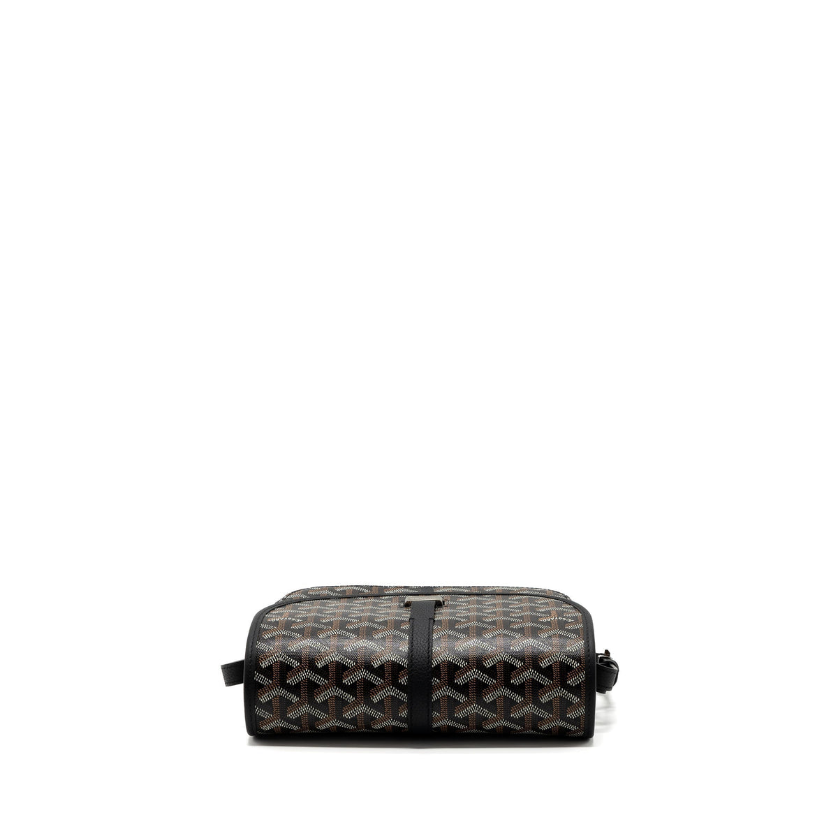 Goyard Messenger Bag – Black Calfskin & Goyardine Canvas, Silver Hardware