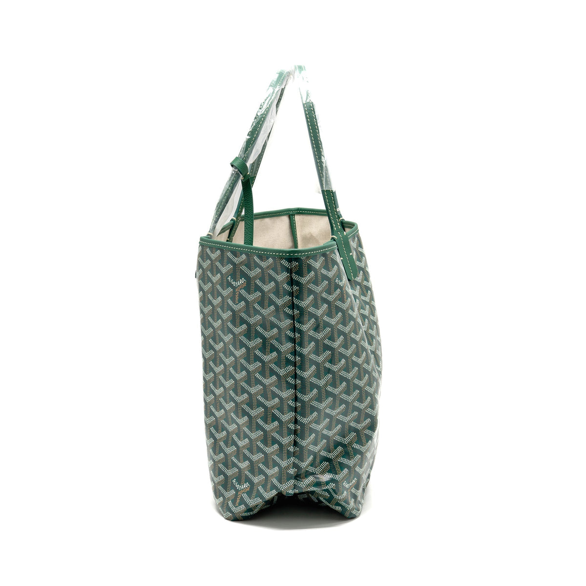Goyard Saint Louis PM Tote Bag – Green Goyardine Canvas, Silver Hardware