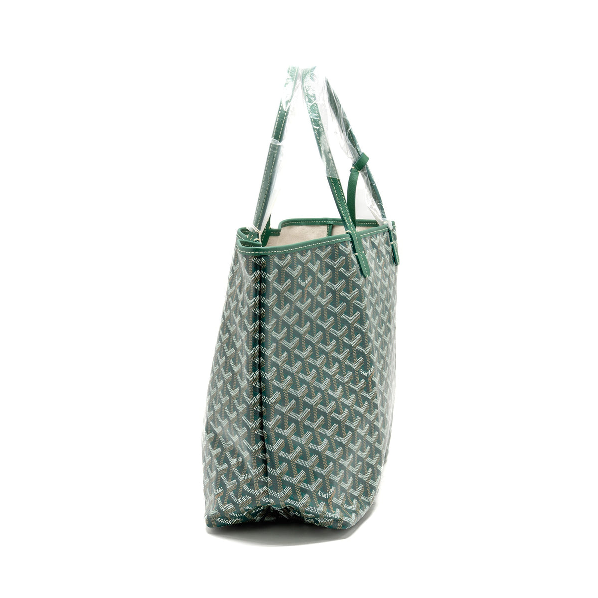 Goyard Saint Louis PM Tote Bag – Green Goyardine Canvas, Silver Hardware