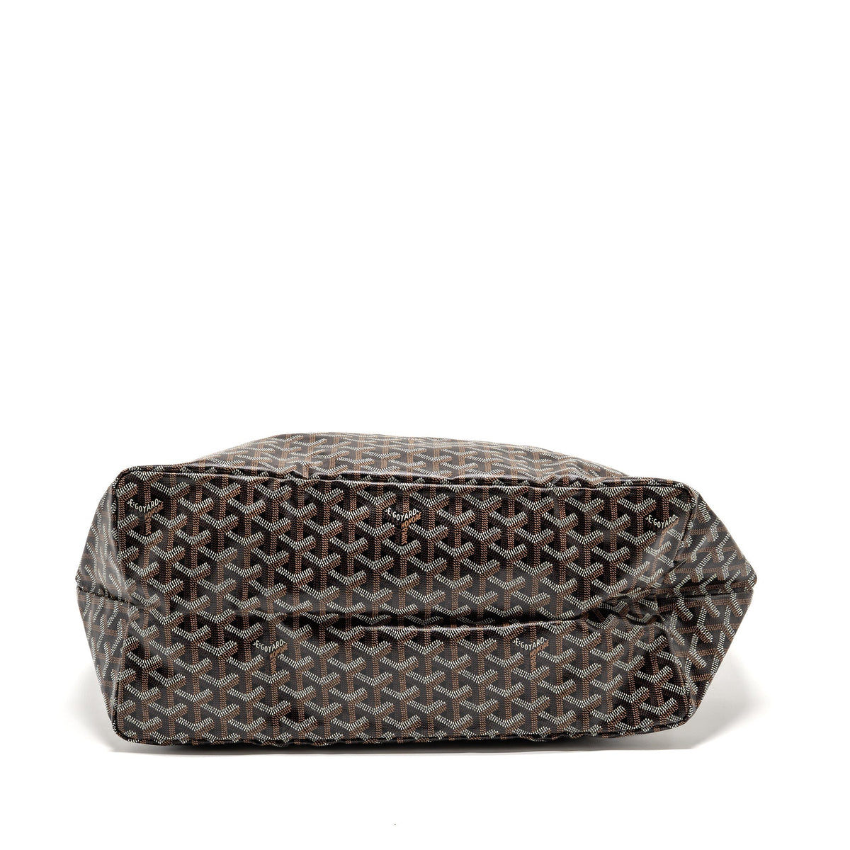 Goyard Saint Louis Tote GM – Black & Brown Goyardine Canvas, Silver Hardware