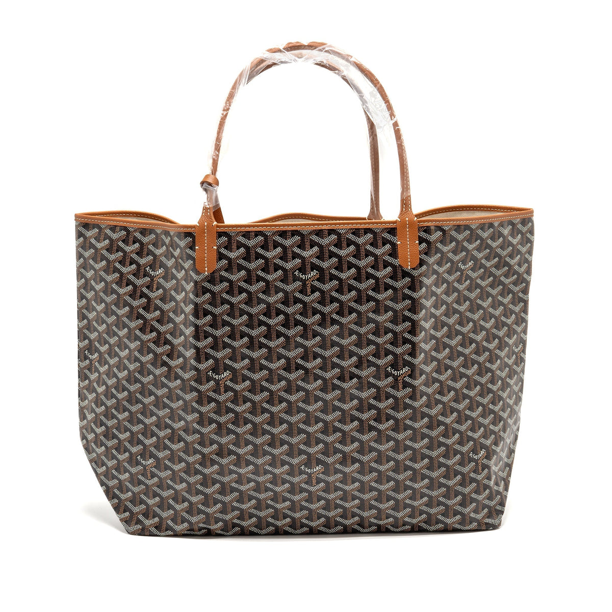 Goyard Saint Louis Tote GM – Black & Brown Goyardine Canvas, Silver Hardware
