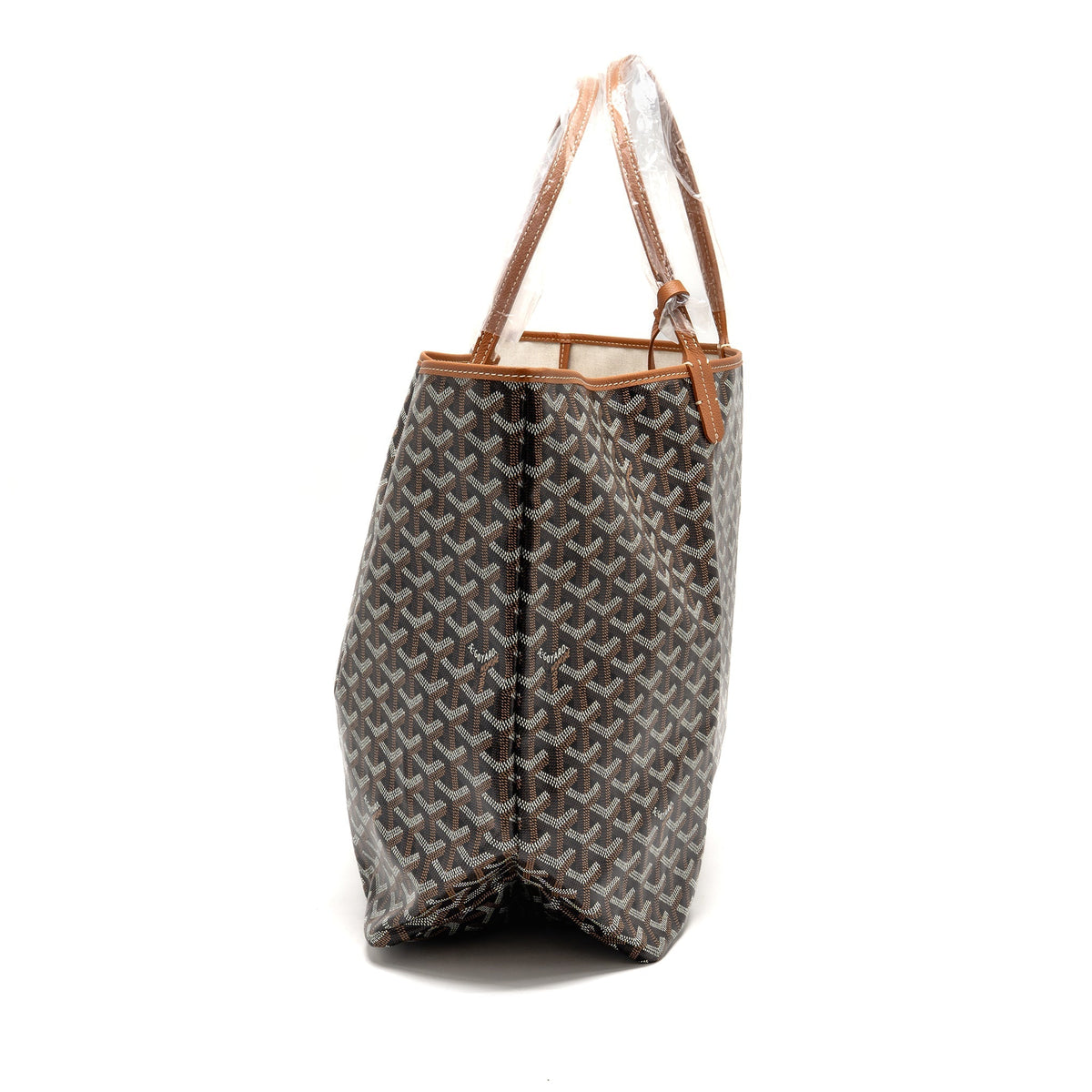 Goyard Saint Louis Tote GM – Black & Brown Goyardine Canvas, Silver Hardware