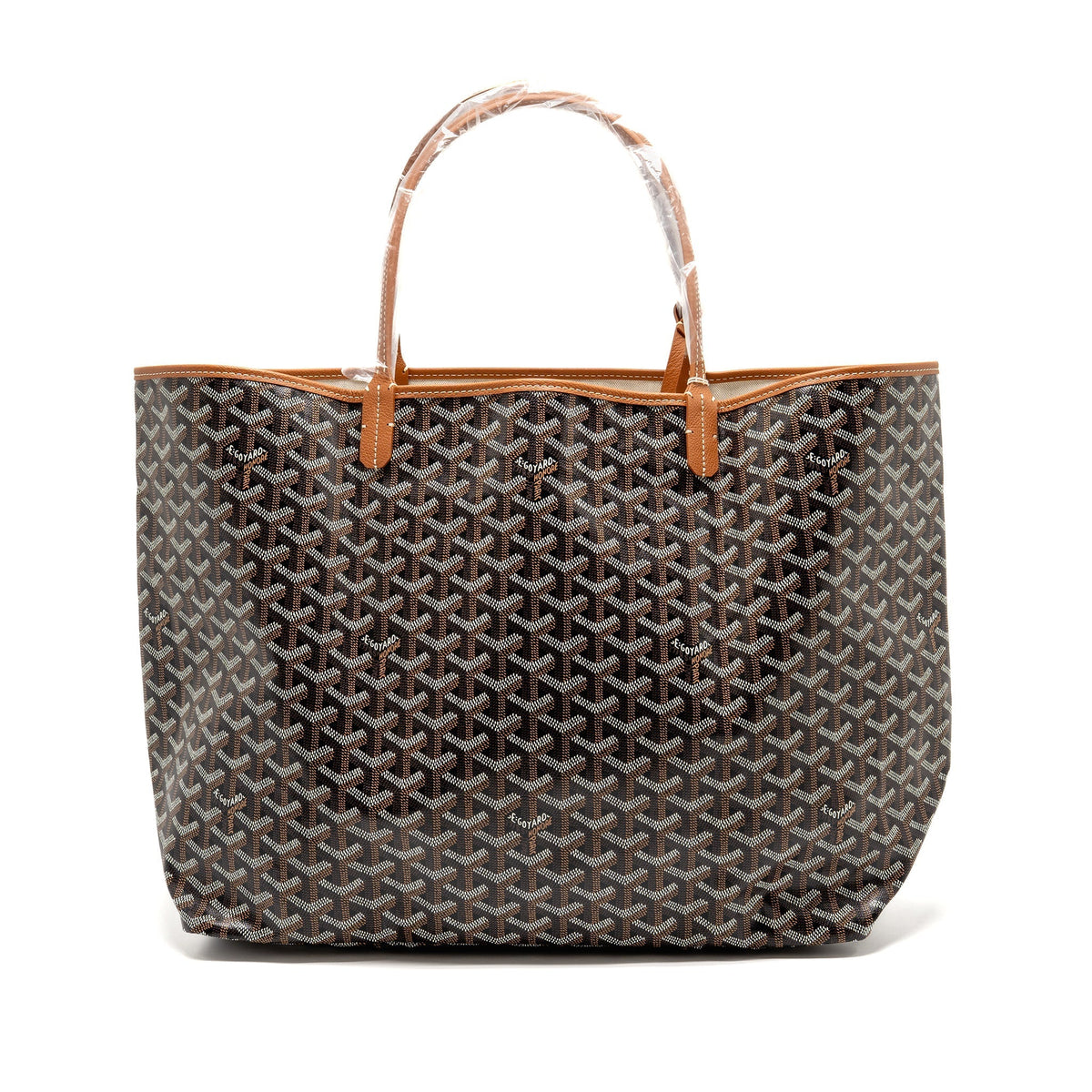 Goyard Saint Louis Tote GM – Black & Brown Goyardine Canvas, Silver Hardware