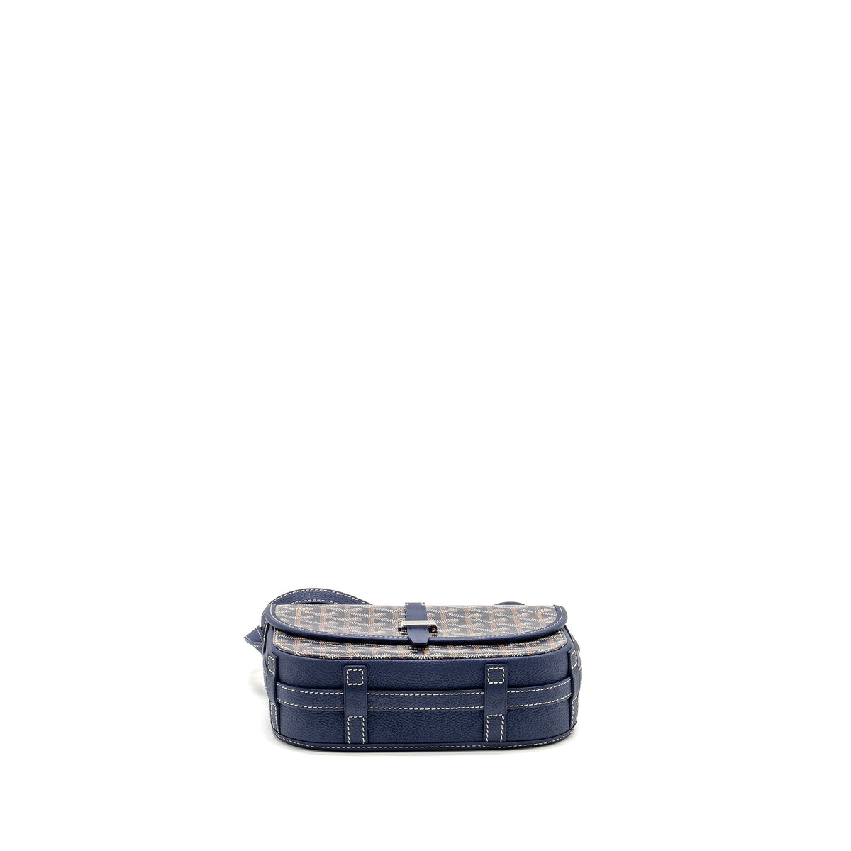 Goyard Belvedere PM Messenger Bag – Navy Goyardine Canvas & Calfskin, Silver Hardware