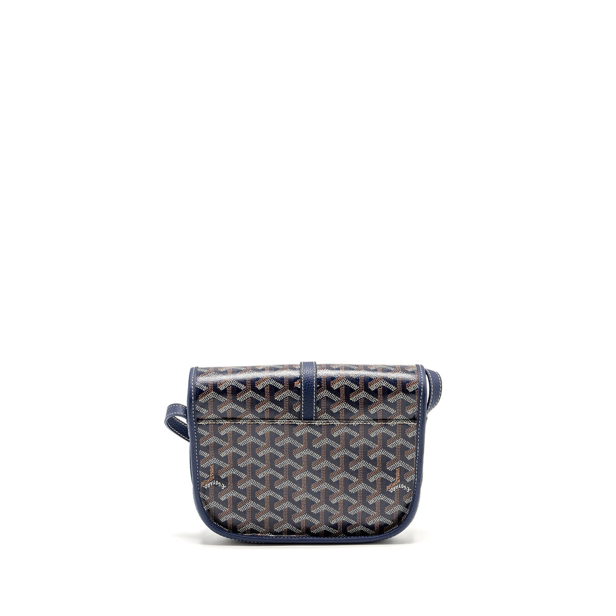 Goyard Belvedere PM Messenger Bag – Navy Goyardine Canvas & Calfskin, Silver Hardware