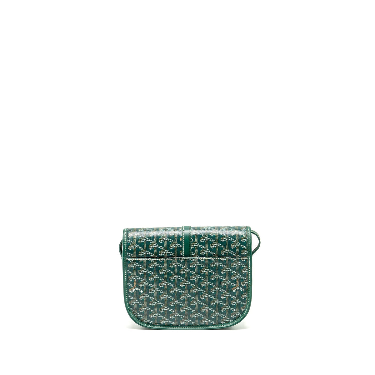 Goyard Belvedere PM Messenger Bag – Green Goyardine Canvas, Silver Hardware