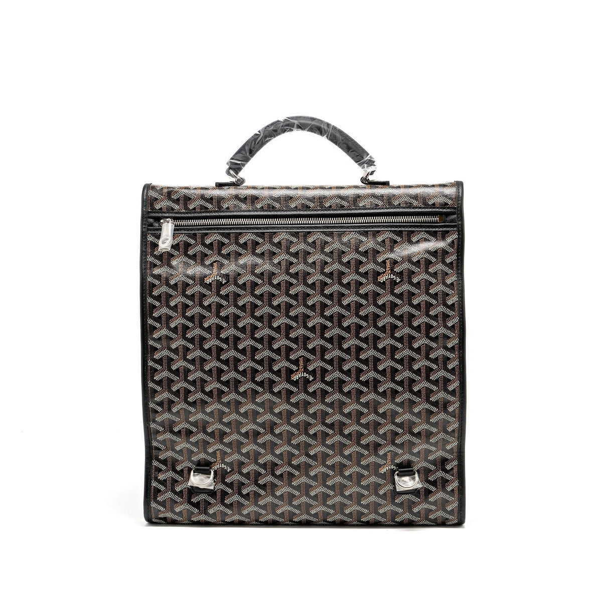 Goyard Saint Léger Backpack – Black Goyardine Canvas & Leather, Silver Hardware