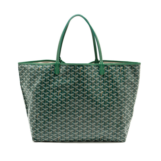 Goyard Saint Louis GM Tote Bag – Green Goyardine Canvas & Calfskin, Silver Hardware