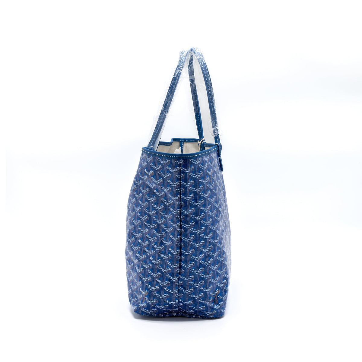 Goyard Saint Louis Tote PM – Blue Goyardine Canvas & Leather, Silver Hardware