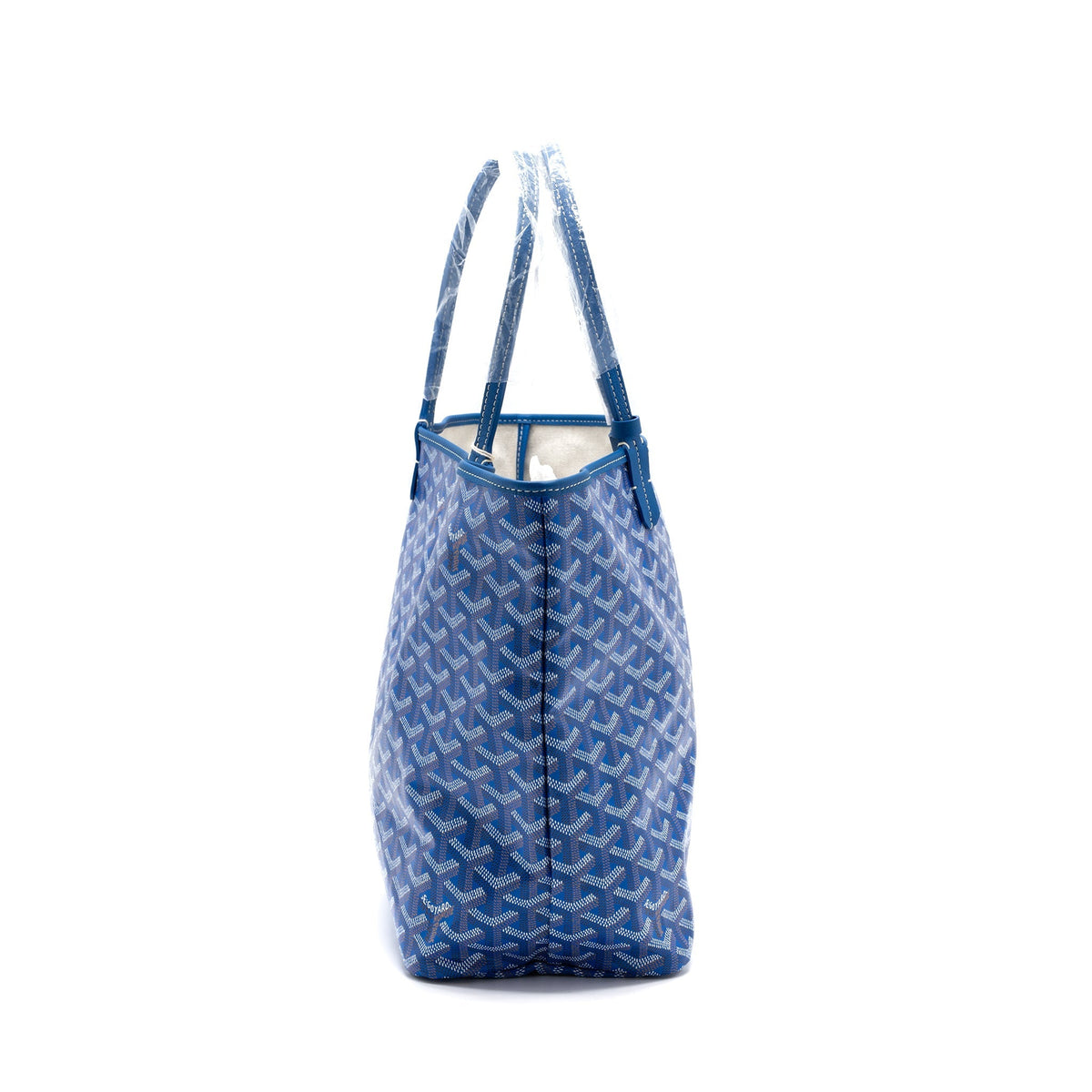 Goyard Saint Louis Tote PM – Blue Goyardine Canvas & Leather, Silver Hardware