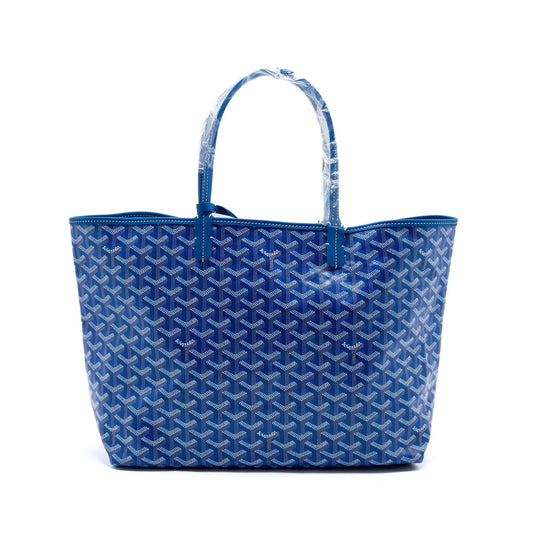 Goyard Saint Louis Tote PM – Blue Goyardine Canvas & Leather, Silver Hardware
