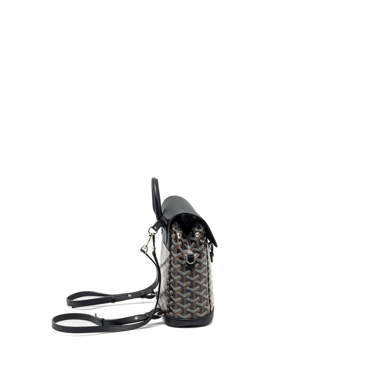 Goyard Mini Alpin Backpack – Black Goyardine Canvas & Leather, Silver Hardware