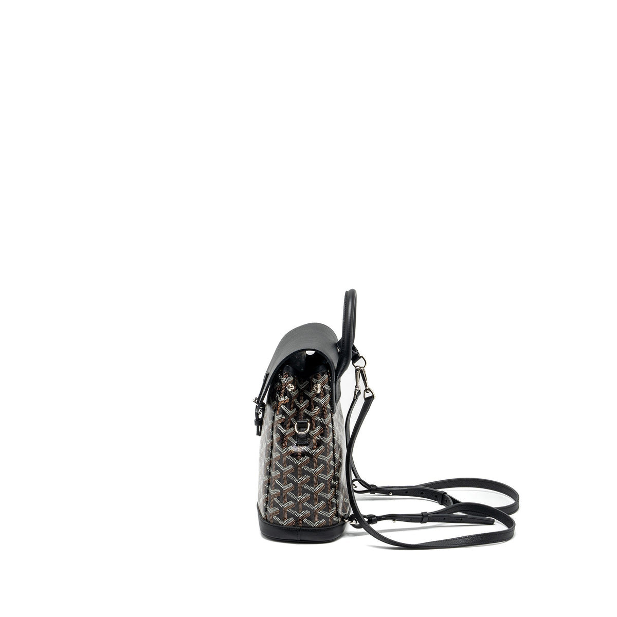 Goyard Mini Alpin Backpack – Black Goyardine Canvas & Leather, Silver Hardware
