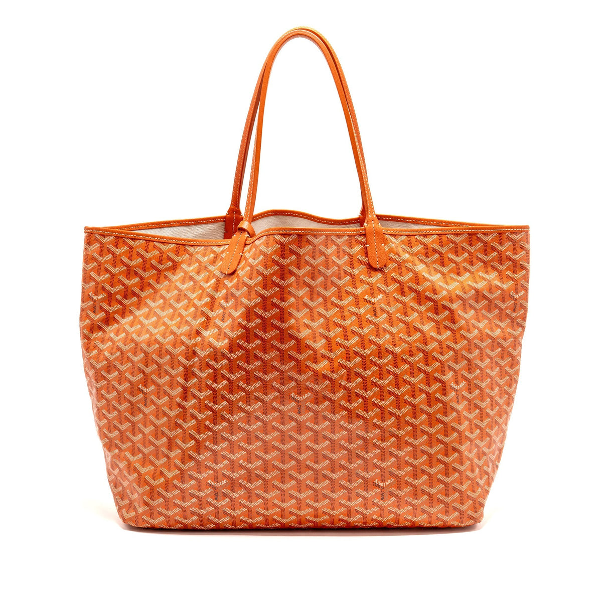Goyard Saint Louis Tote GM – Orange Goyardine Canvas, Silver Hardware