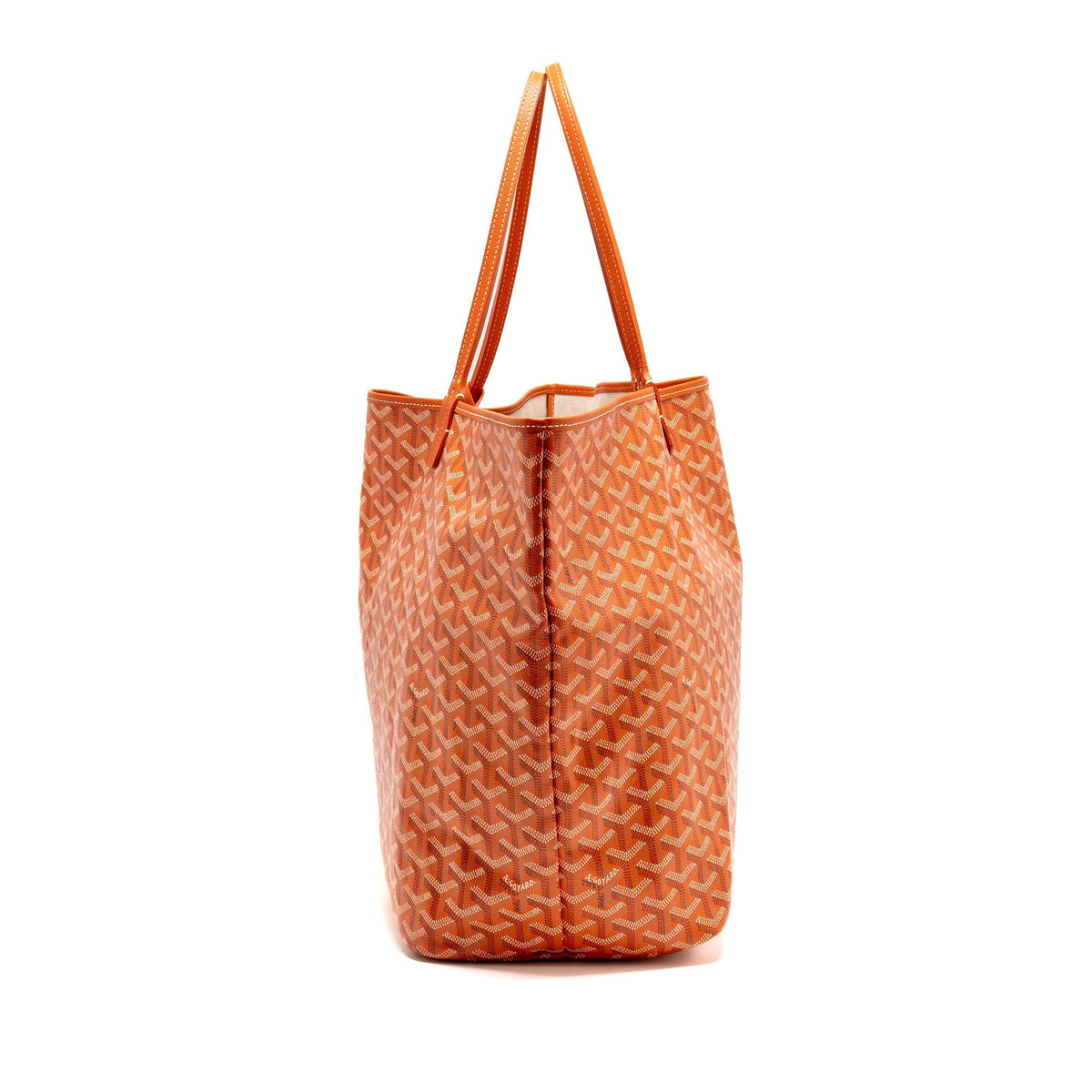 Goyard Saint Louis Tote GM – Orange Goyardine Canvas, Silver Hardware