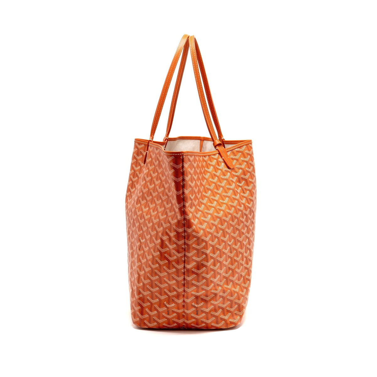 Goyard Saint Louis Tote GM – Orange Goyardine Canvas, Silver Hardware